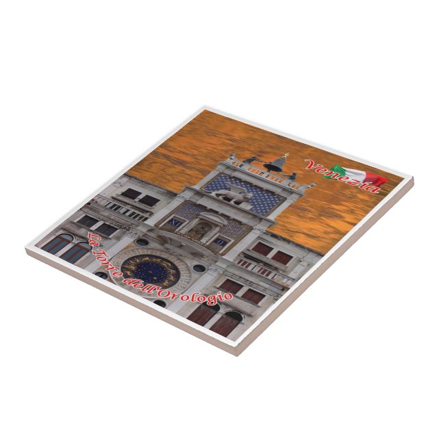 VNT057 VENICE, The Clock Tower, Itália, (Lateral)