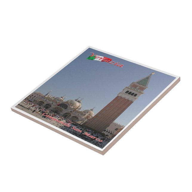 VNT069 VENICE,Santo Mark Bell Tower, Itália, (Lateral)