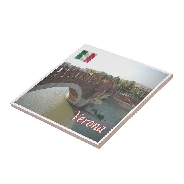 VNT084 VERONA, Scaliger Bridge, Itália (Lateral)