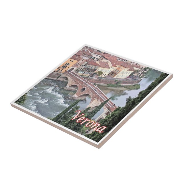 VNT085 VERONA, Roman Bridge, Verona, Itália (Lateral)