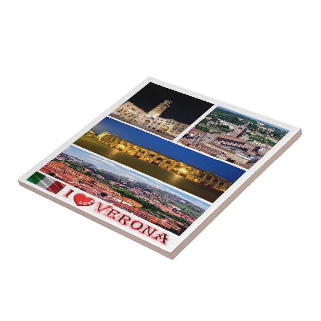 VNT090 VERONA I Love, Mosaico, Itália. (Lateral)