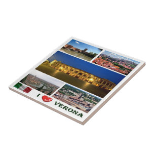 VNT091 VERONA Eu Amo, Mosaico, Itália,