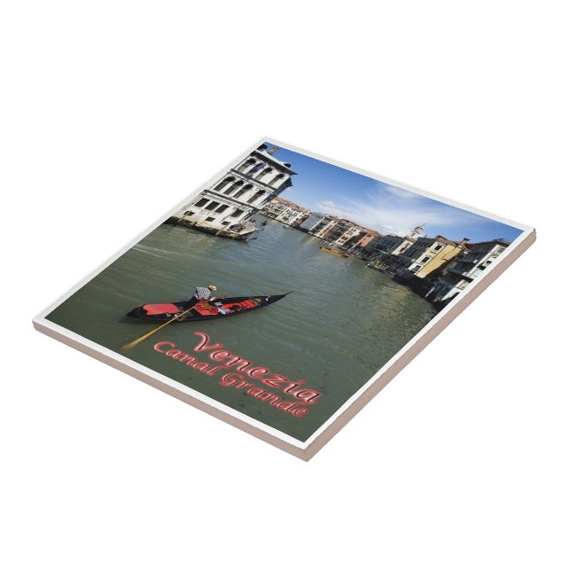 VNT097 VENICE, Canal Grande, Gondola, Itália, (Lateral)