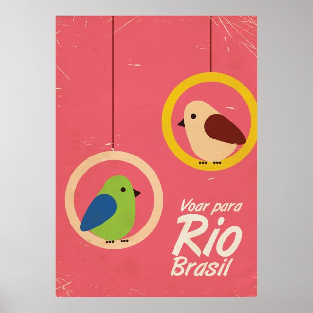 Voar para o Rio, poster de viagens Brasil. (Frente)