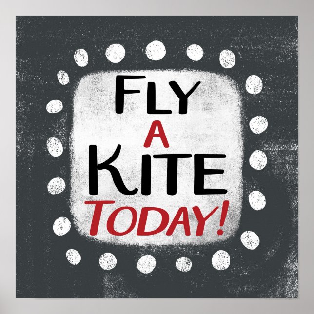 Voar Uma Kite Hoje Poster Wall Art (Frente)