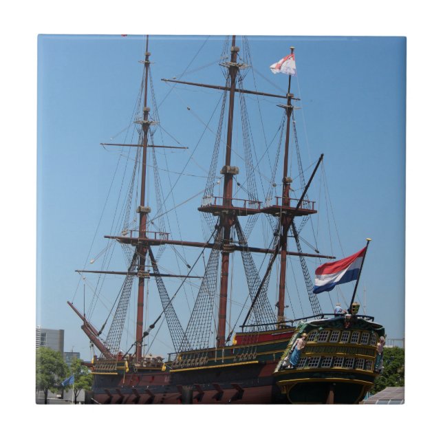 VOC de madeira do navio da vela de Amsterdão - (Frente)
