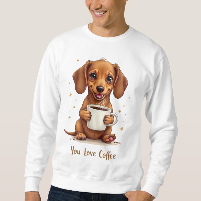 Você Ama Camiseta De Moletom Masculina Com Um Cach (Frente)