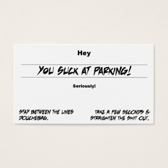 Você Cheira A Estacionar (Frente)