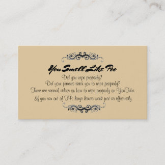 Você cheira como cartões de visitas de Poo