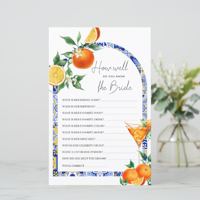 Você Conhece O Jogo Da Noiva Spritz Mediterrânica? (Em pé/Frente)