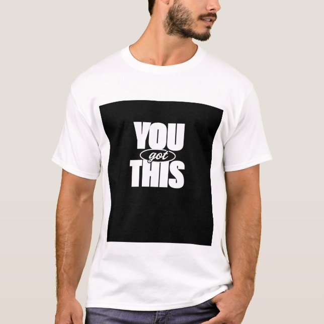 VOCÊ CONSEGUE ISSO. CAMISA COM TEXTO IMPRESSO (Frente)