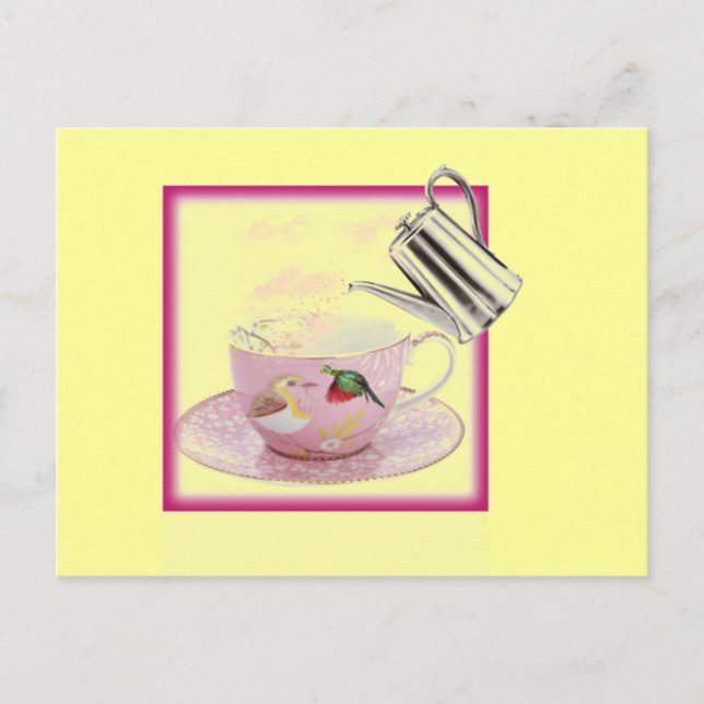 Você é a minha taça do cartão postal do chá (Frente)