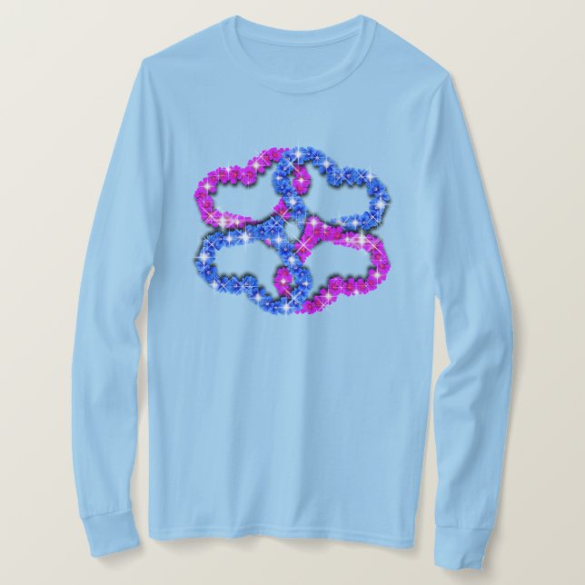 Você É Amada Camiseta Manga Longa para Senhoras (Frente do Design)