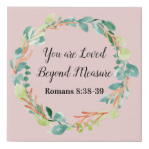 Você É Amado Além Da Arte Canvas Rosa Medida