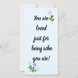 Você é amado apenas por ser quem você é o Cartão A