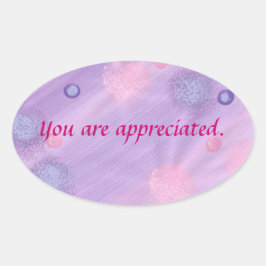 Você é apreciado, adesivos roxos roxos rosa