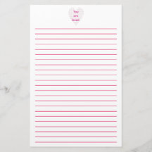 Você é artigos de papelaria alinhados coração