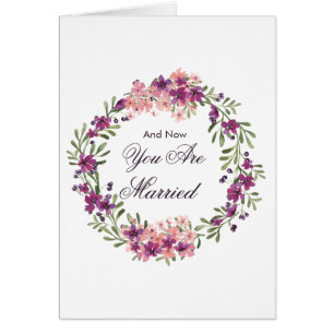 "Você é" cartão de casamento casado dos parabéns