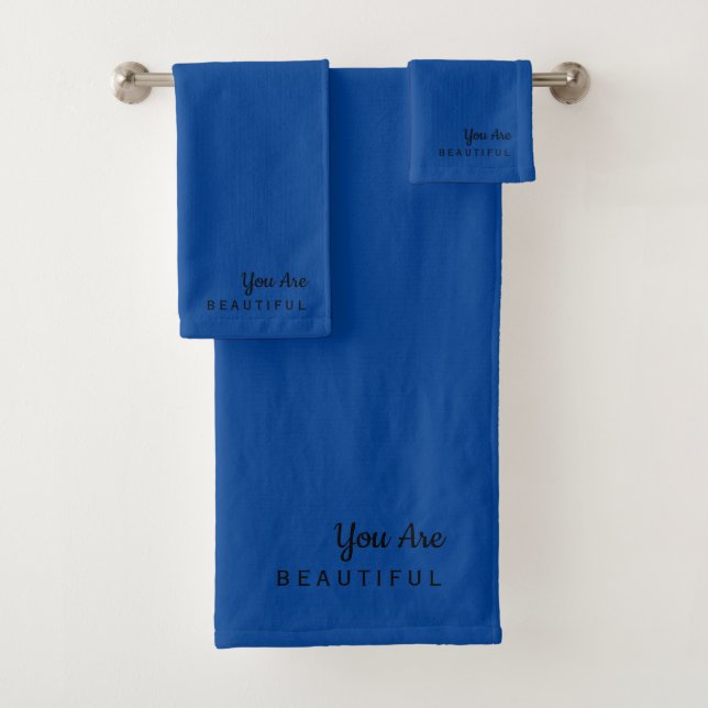 Você É Conjunto de Toalhas Azul Marinho Elegante (Insitu)