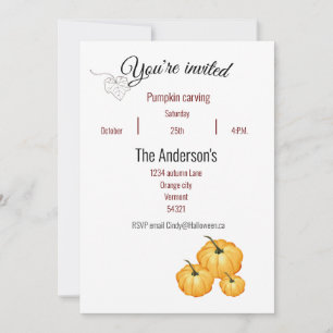 Você é convidado para um convite de abóbora