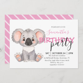 Você é Convidado para um Convite Koala-tastic 1rua