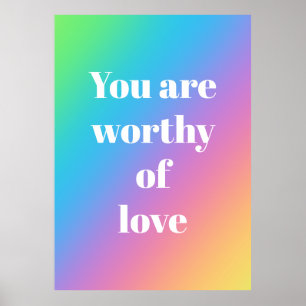 Você é digno do amor, Rainbow Poster