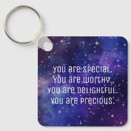 "Você é especial" Afirmações positivas Chaveiro