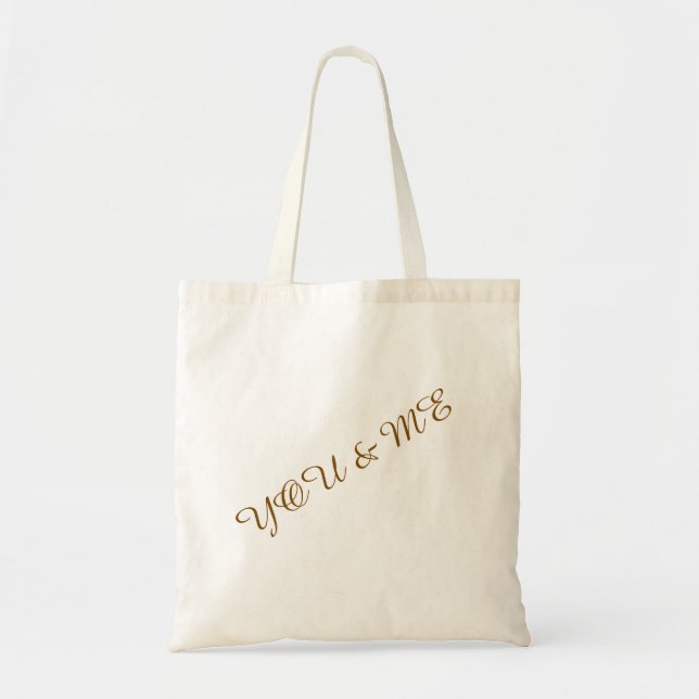 Você e eu bolsa tote personalizada (Frente)