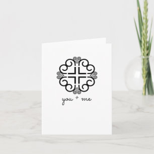 Você e eu   Cartão inspirado na Hmong