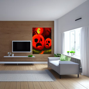 Você e eu Pumpkin AI Art Poster