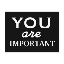 Você é importante - cartão postal motivacional