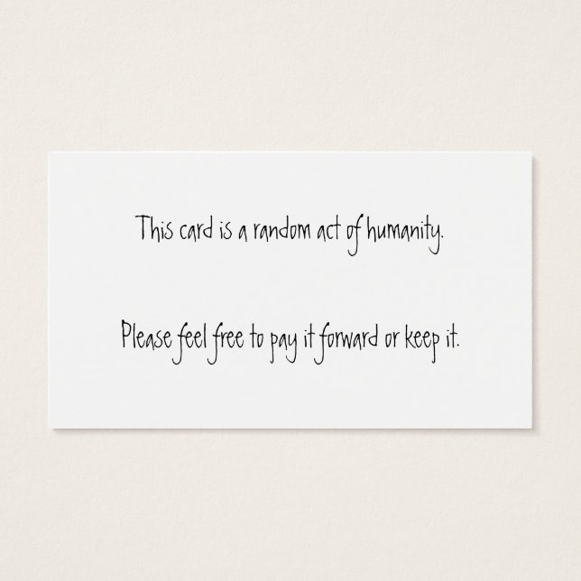 Você é maravilhosa! Lei Aleatória dos Cartões de H (Verso)