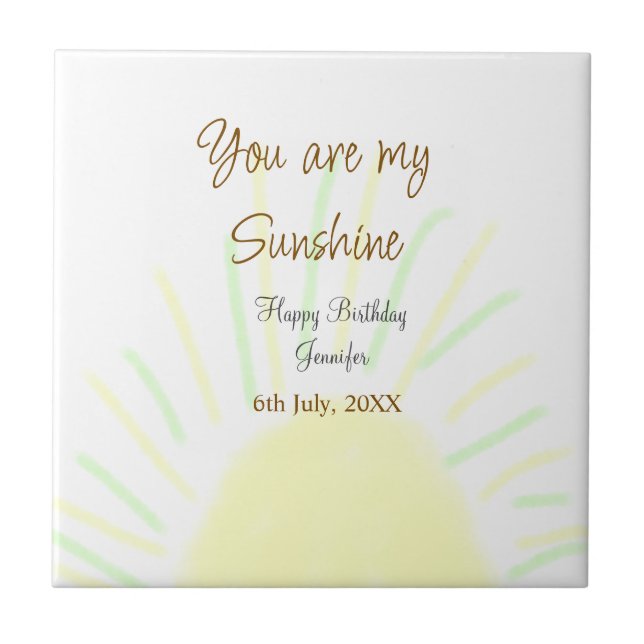 Você é meu aniversário de pastel amarelo sunshine (Frente)