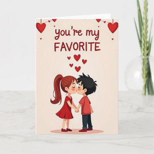 Você É Meu Cartão de Corações de Amor Favorito