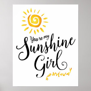 Você é meu poster da arte da menina da luz do so