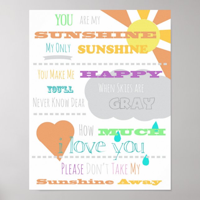 Você é meu Poster sunshine 11"x14" (Frente)