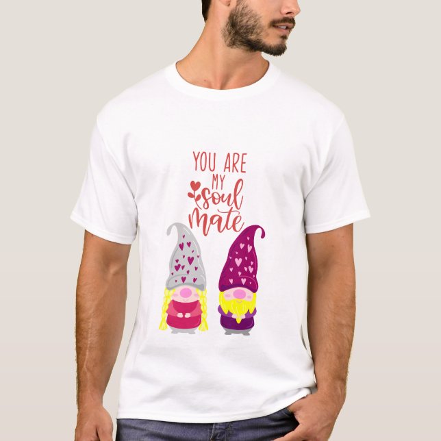 Você É Minha Alma Gêmea Tipografia Camiseta (Frente)