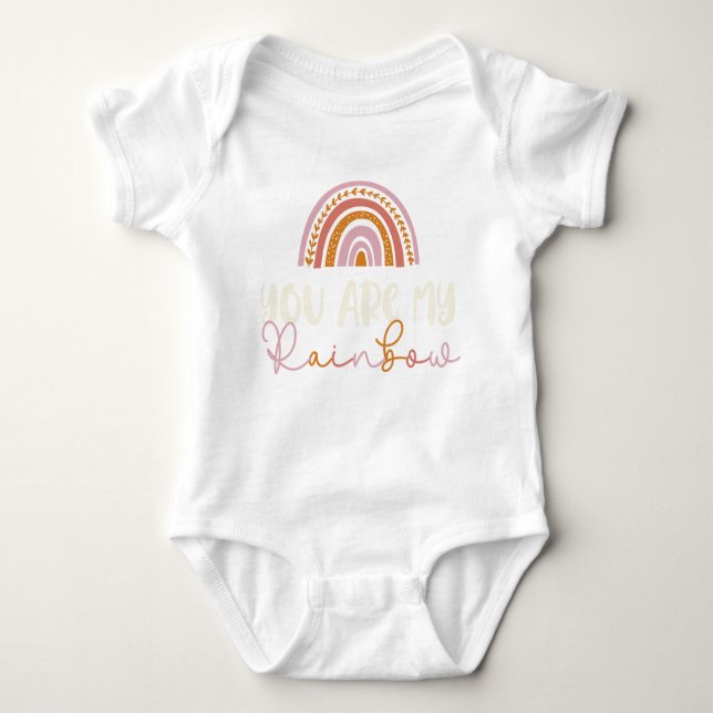 Você é minha camiseta Rainbow Baby (Frente)