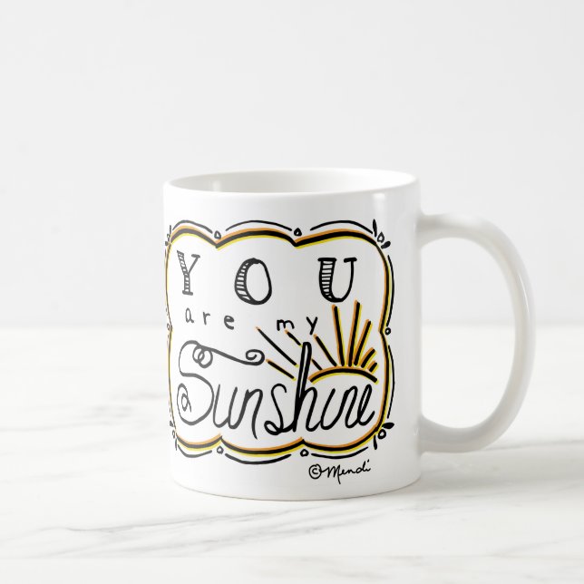 Você é minha caneca de café branco da luz do sol (Direita)