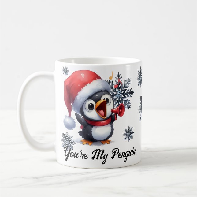 Você é minha caneca de Natal de Pinguim (Esquerda)