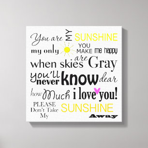 Você é minha Canvas de Arte Sunshine