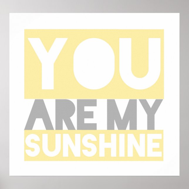 Você é minha poster de letras sunshine (Frente)