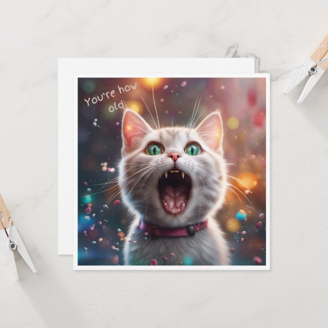 Você é muito velho? Cartão de Folha Única (Frente/Verso In Situ)