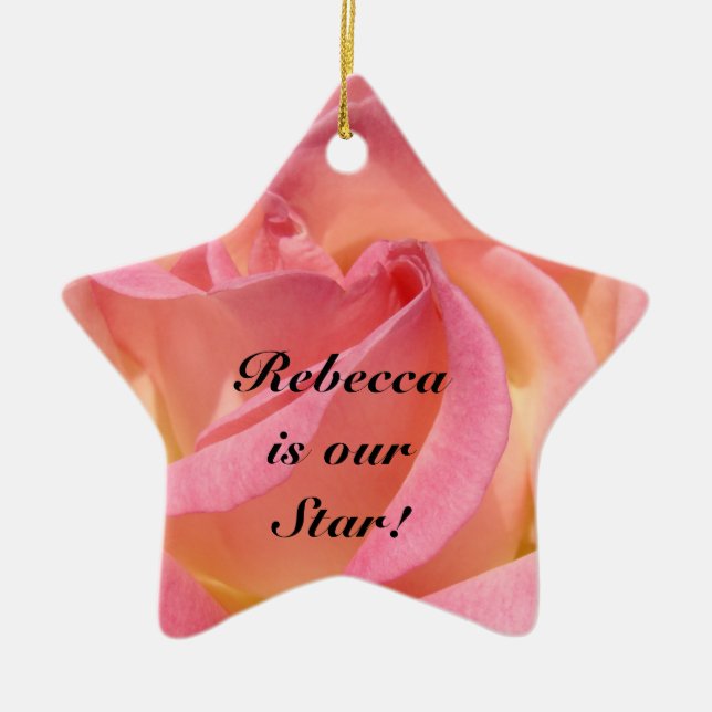 Você é nossa Estrela! enfeites Rosa Rosa Outono Co (Frente)