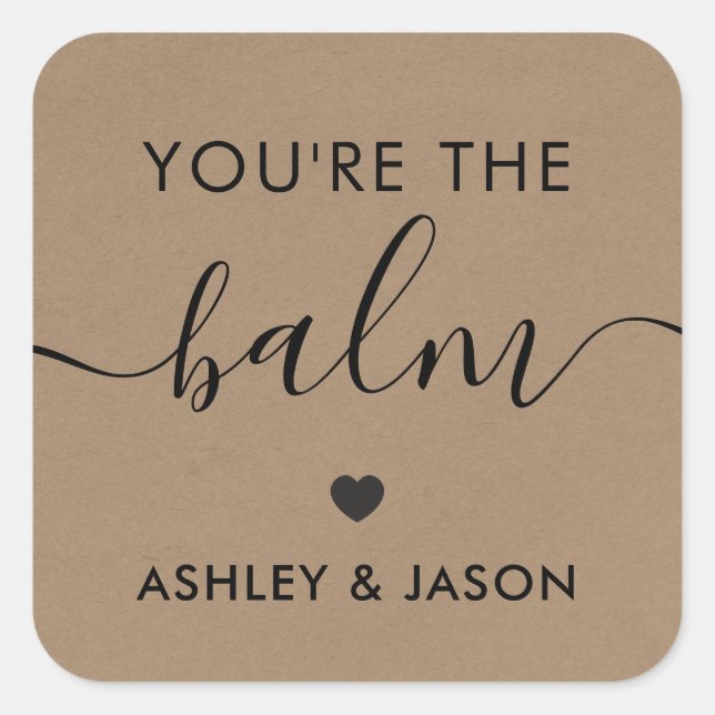 Você é o adesivo Balm, etiqueta para Bálsamo Labia (Frente)