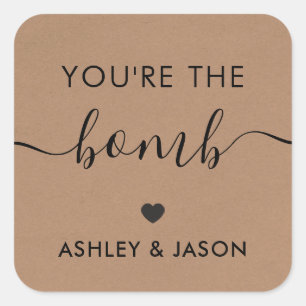 Você é o adesivo da Bomba Bath, Kraft