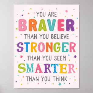 Você é o Braver Mais Forte Poster da Sala de Aul