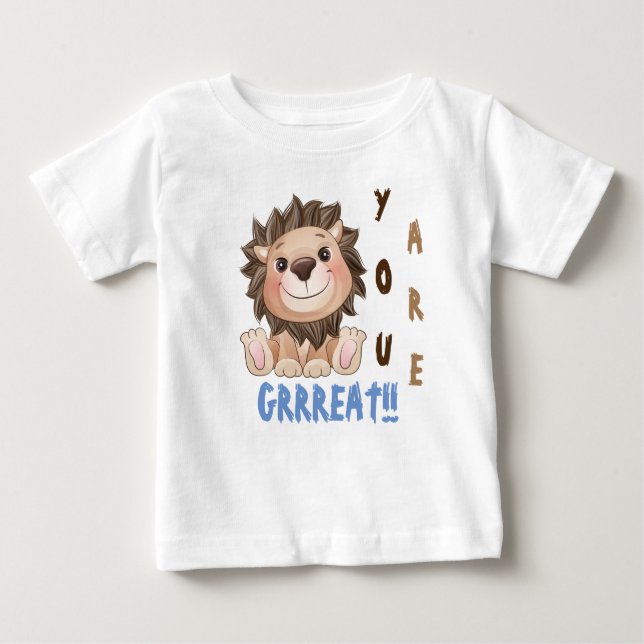 Você é o Grande Camiseta do Bebê Lion Cute (Frente)