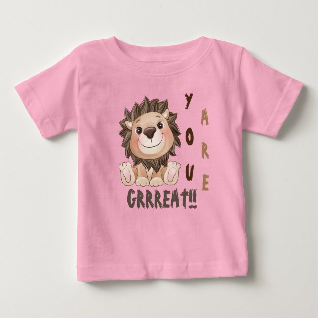 Você é o Grande Camiseta do Bebê Lion Cute (Frente)