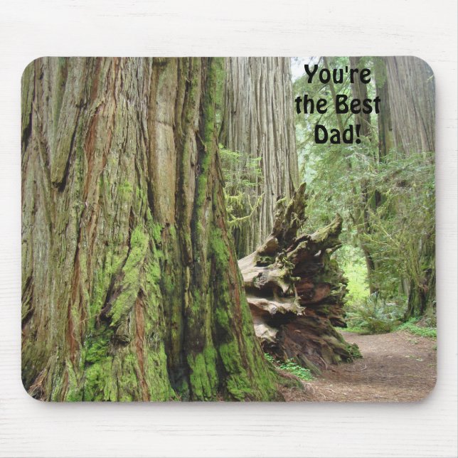 Você é o Melhor Pai! mousepad ÁRVORES REDWOOD (Frente)